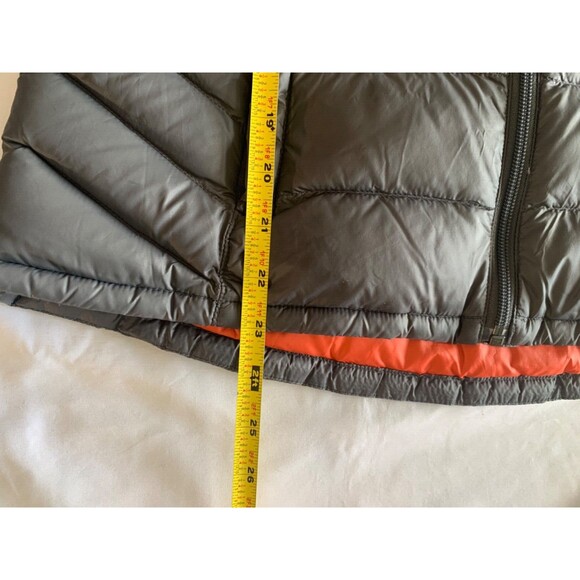Bernardo Goose Down Puffer Vest Size M Gray Orange Zip Pockets Full Zip - Picture 6 of 10